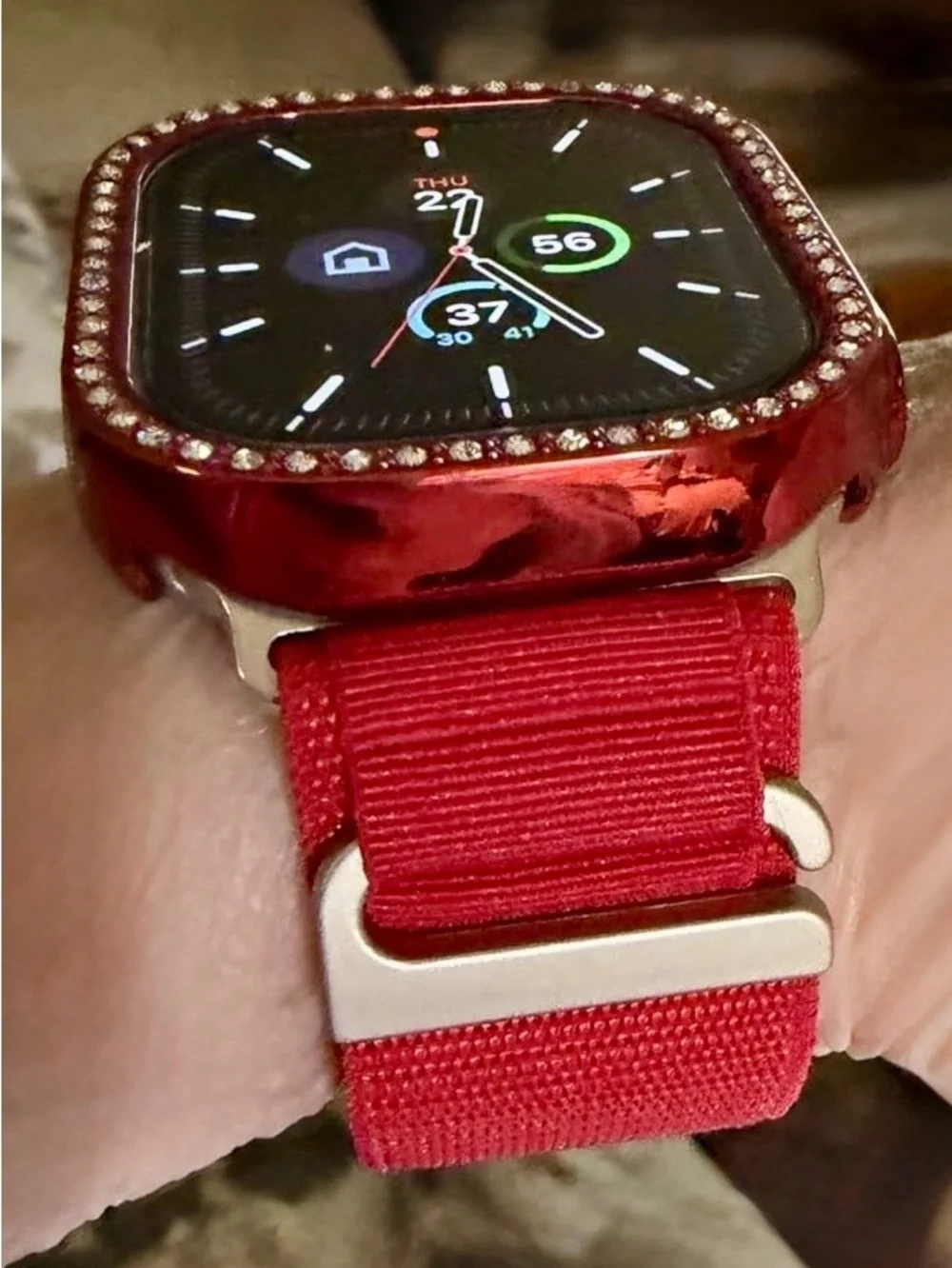 Two Alpine Loop Nylon Bands 1 Red & 1 Black for Apple Ultra 3 - 49mm Generic